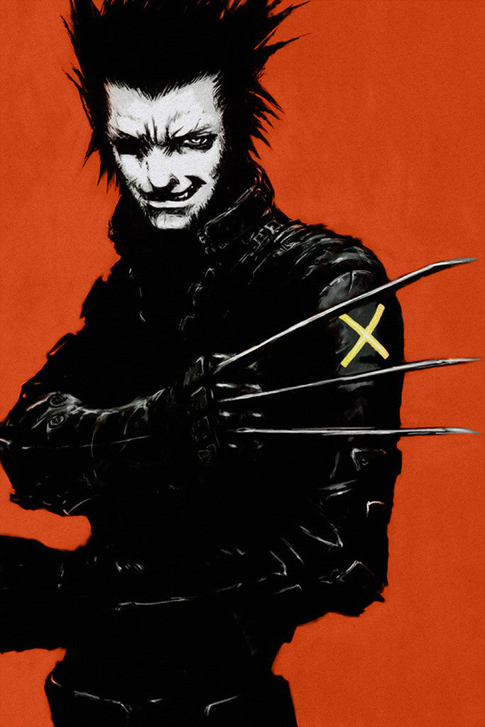 X-Men Wolverine Black Red Comics Poster