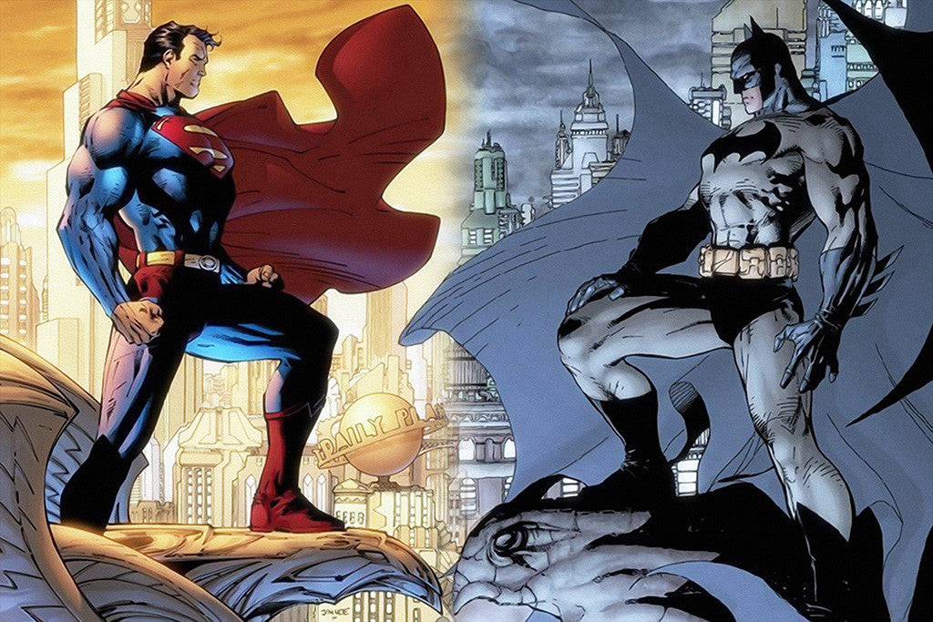 Batman Superman Comics Poster