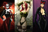 Poison Ivy Catwoman Harley Quinn Hot Girls Comics Poster