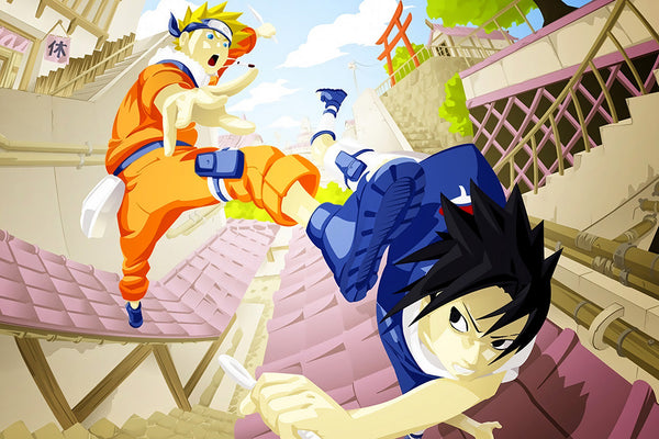 Naruto Uzumaki Sasuke Uchiha Anime Poster – My Hot Posters