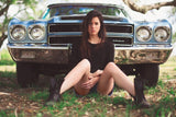 Chevrolet Chevelle Retro Muscle Car Hot Girl Poster