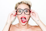 Miley Cyrus Glasses Tongue Funny Poster