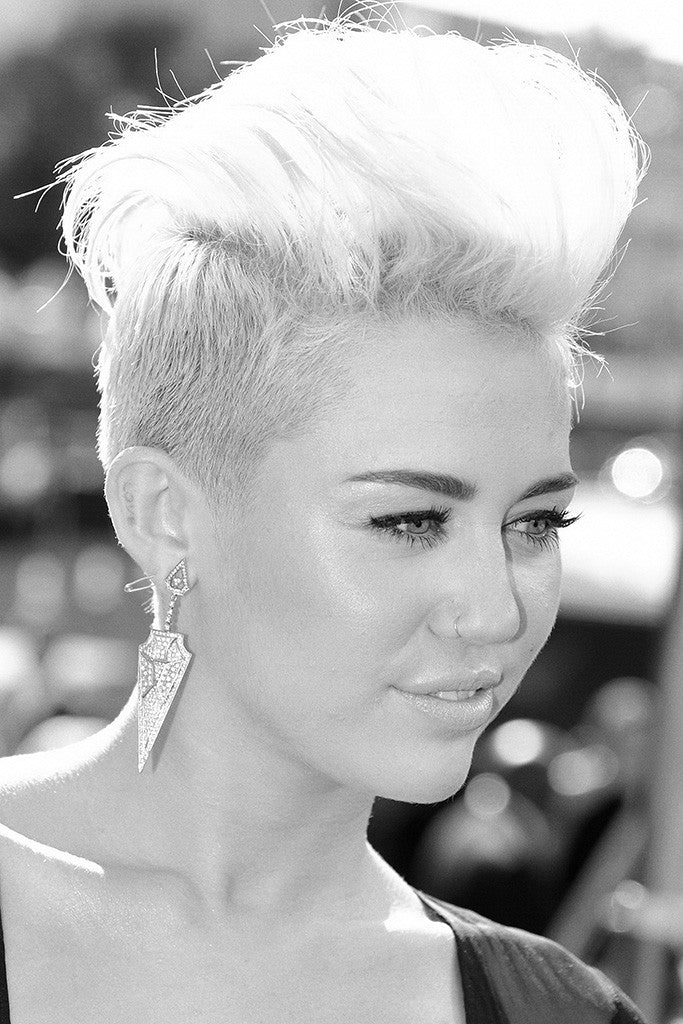 Miley Cyrus Hot Girl Black-White Poster