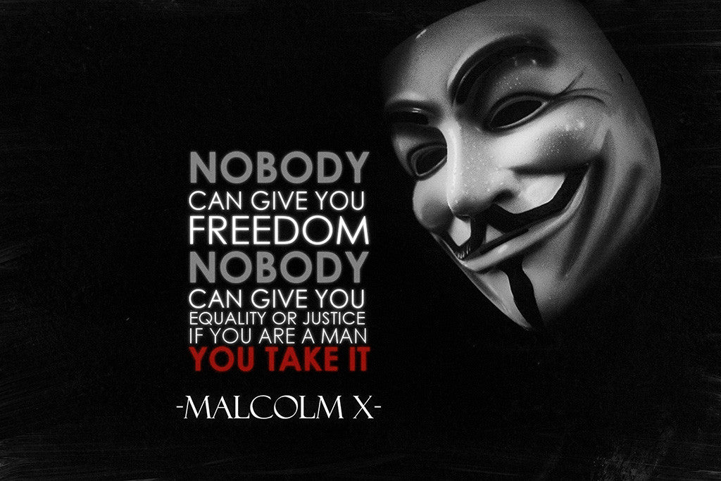 Anonymous Malcolm X Quotes Poster