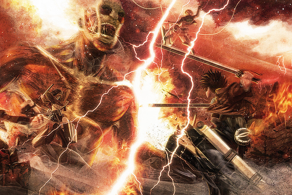 Attack On Titan Battle Anime Poster