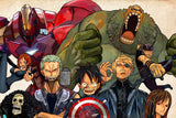 One Piece Avengers Anime Poster