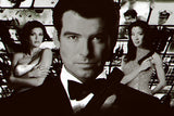 James Bond Tomorrow Never Dies Black and White Poster