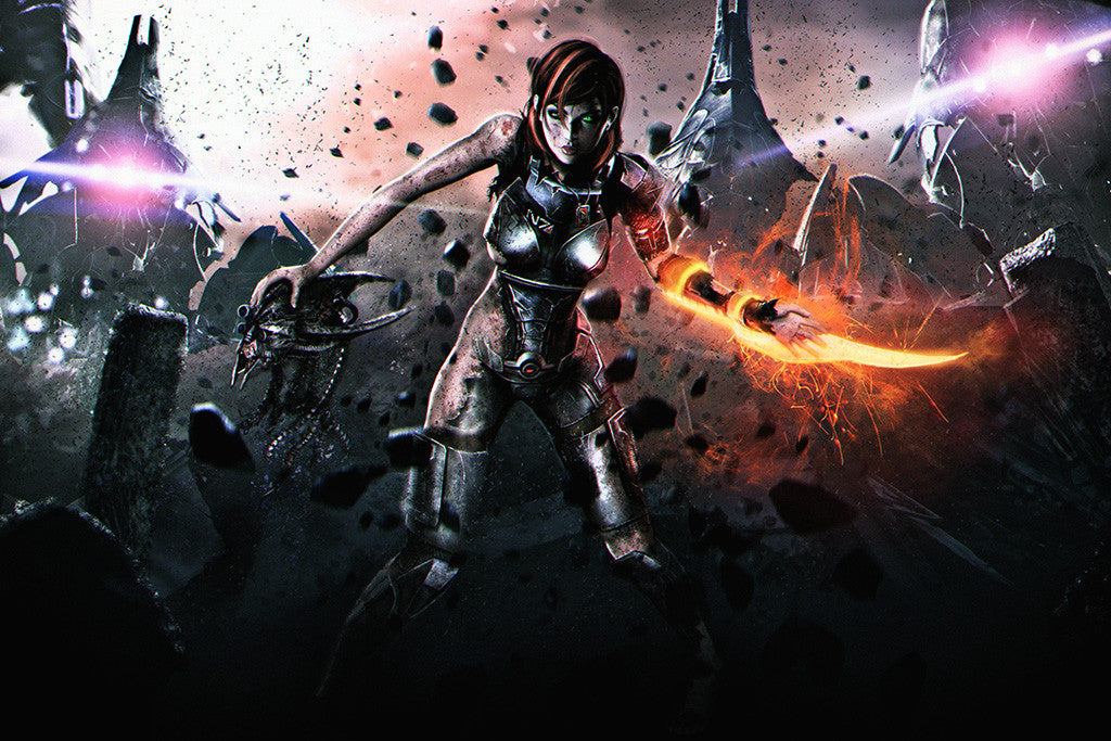 Mass Effect Girl Game Poster