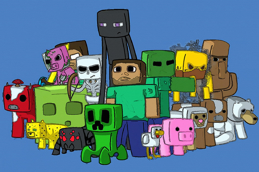 Minecraft All Characters Poster