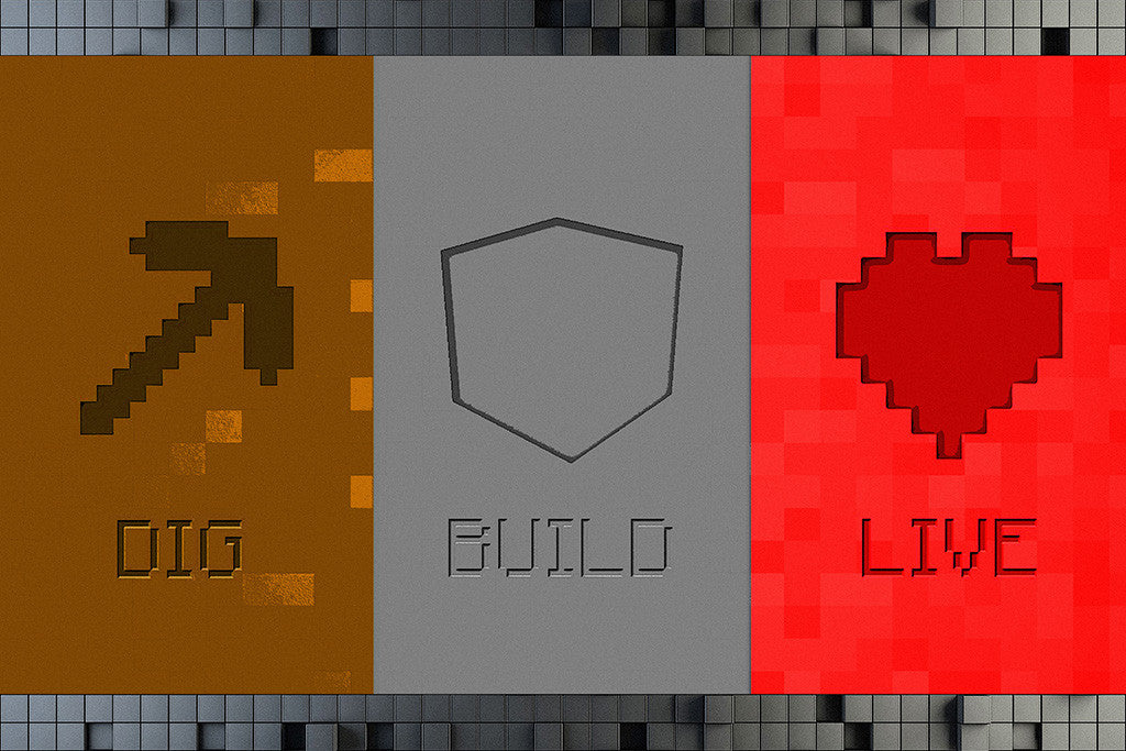 Minecraft Dig Build Live Poster – My Hot Posters