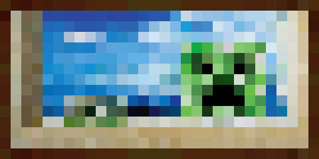 Minecraft Creeper Pixelated Poster