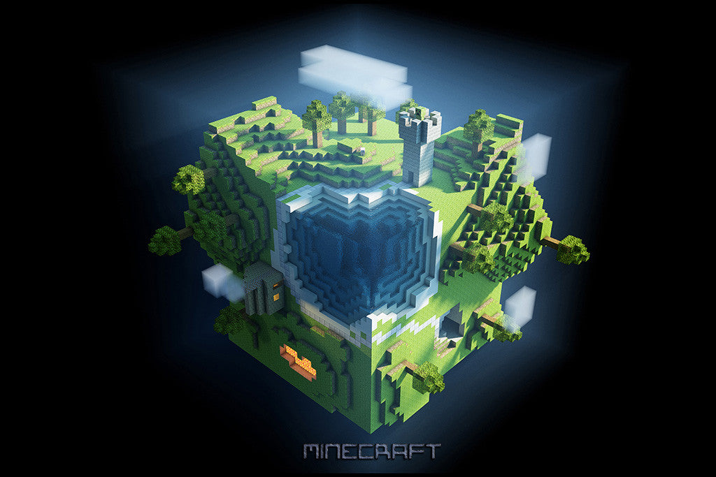Minecraft Planet Poster