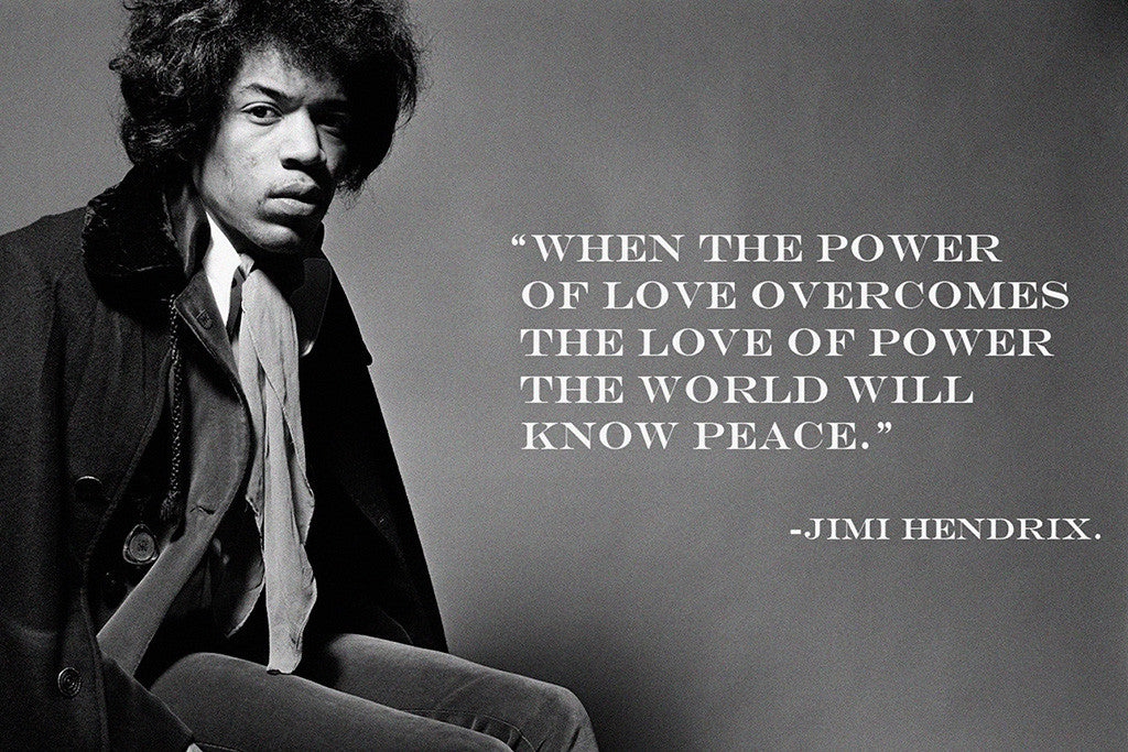 Jimi Hendrix Inspirational Motivational Inspirational Quote Poster