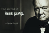 Winston Churchill Motivational Quote Poster