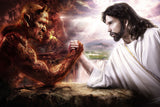 Jesus Christ vs Devil Poster