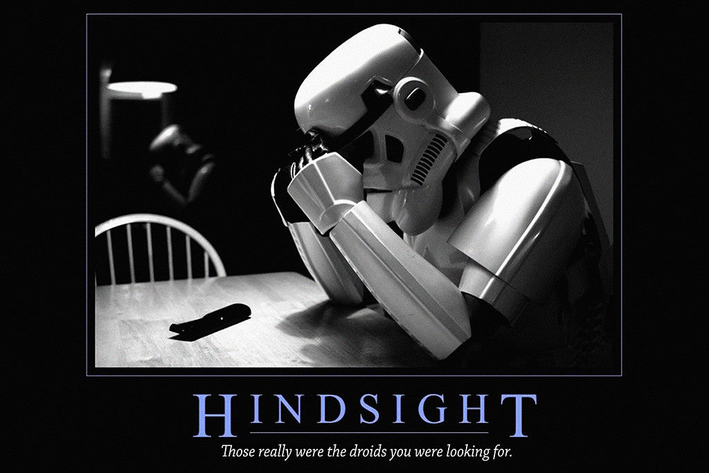Hindsight Inspirational Quote Poster