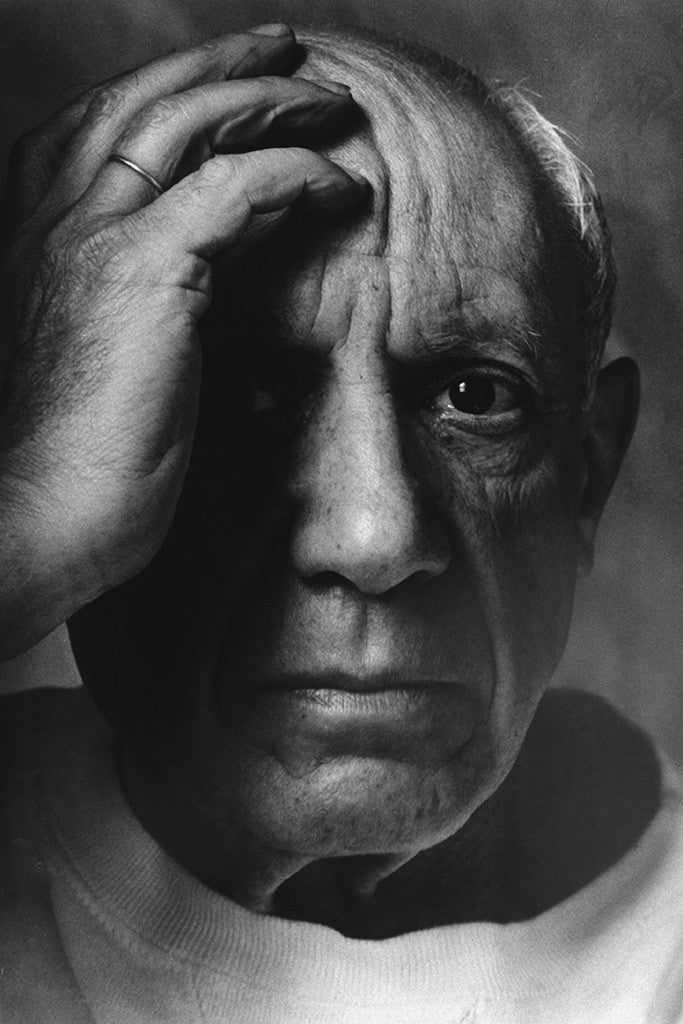 Pablo Picasso Face Black and White Poster