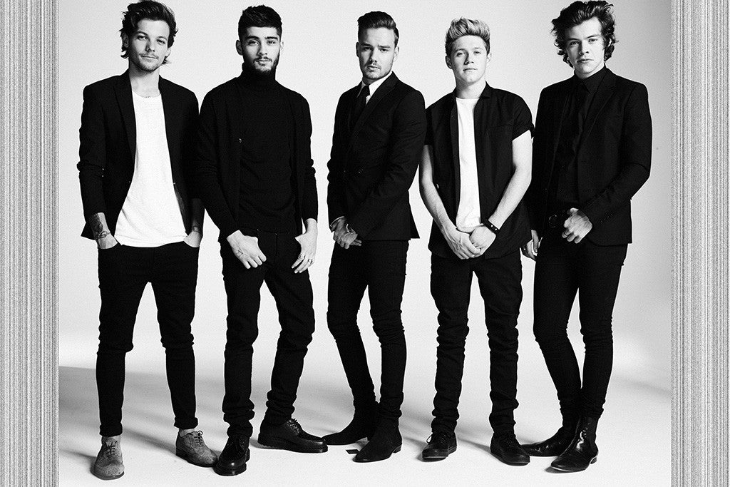 One Direction Black and White Poster