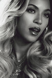Beyonce Face Black and White Poster