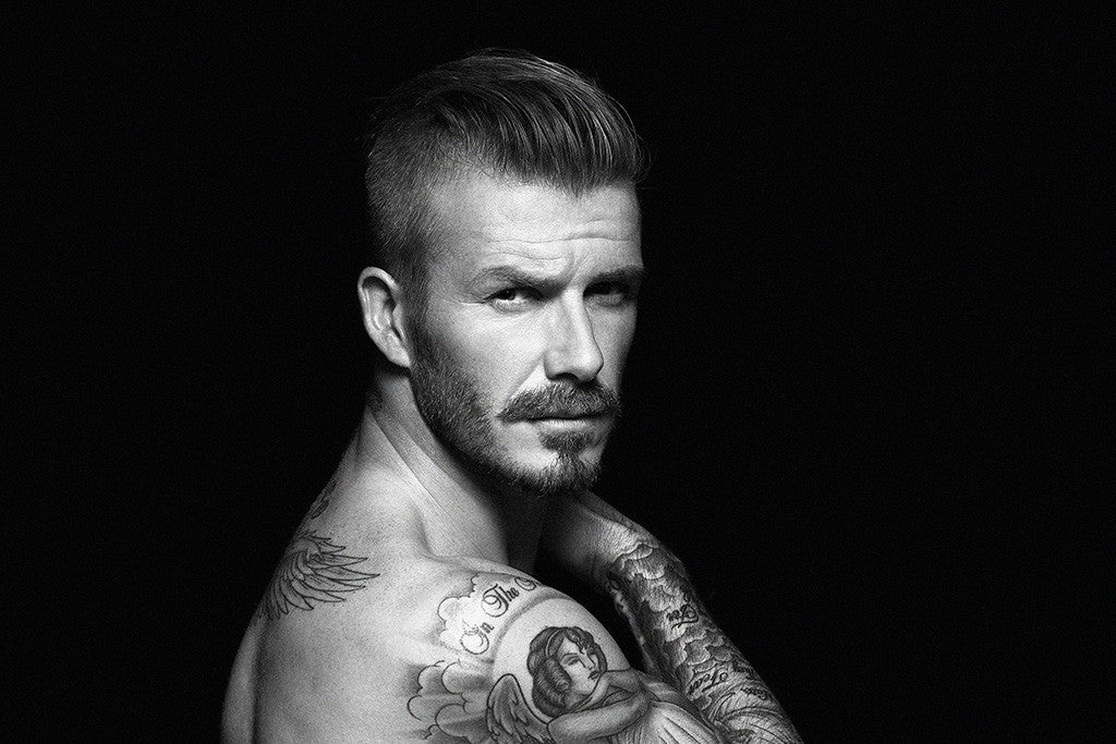 David Beckham Black and White Poster