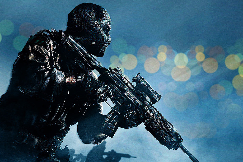 Cod Gun Poster Call of Duty Ghosts Soldier Sniper Poster – My Hot Posters