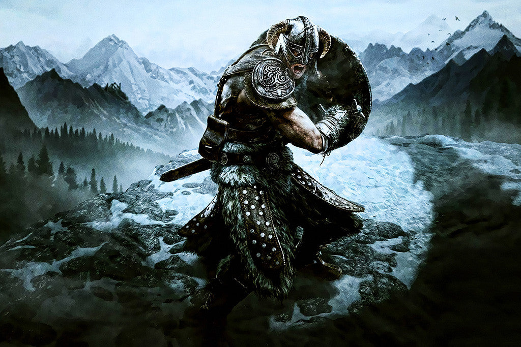 The Elder Scrolls V Skyrim Warrior Poster