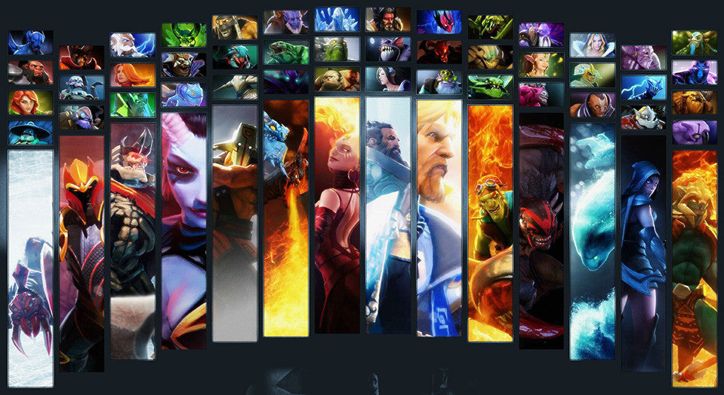 Defense of the Ancients Dota 2 Heroes Art Poster