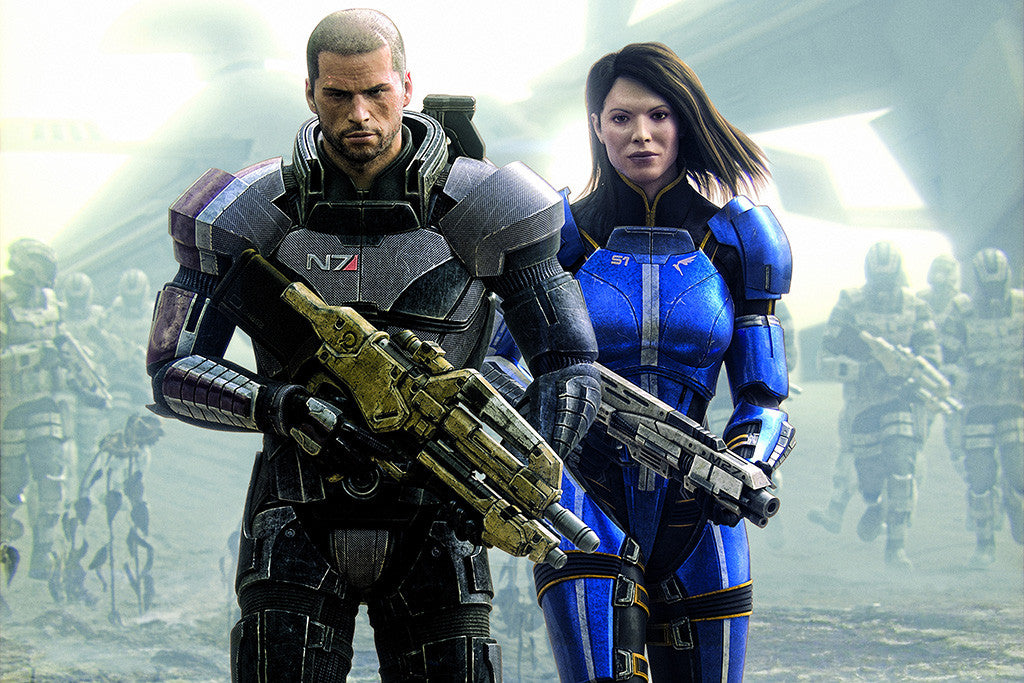 Commander Shepard Girl Mass Effect Poster