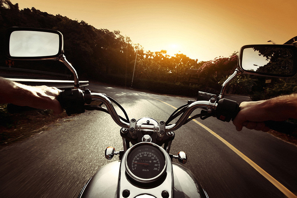 Motorcycle on the Road Poster