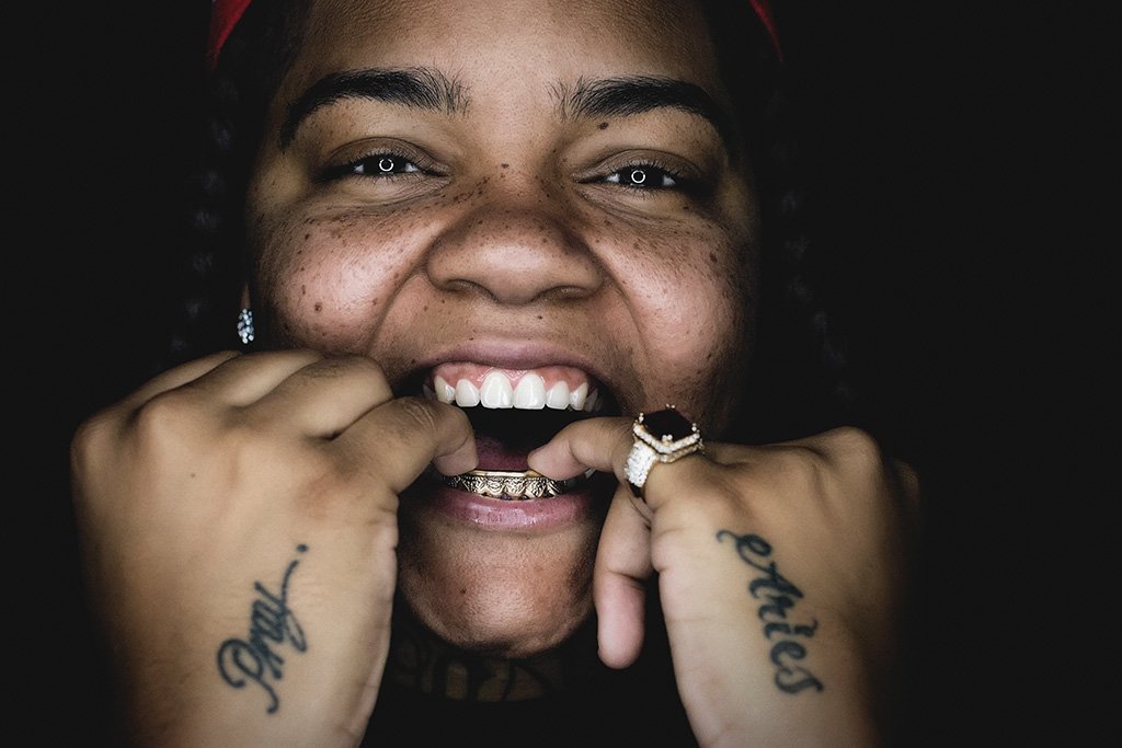 Young M.A Face Close Up Poster