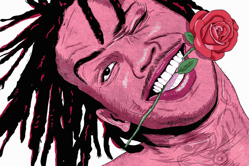 Chief Keef Rose Art Poster