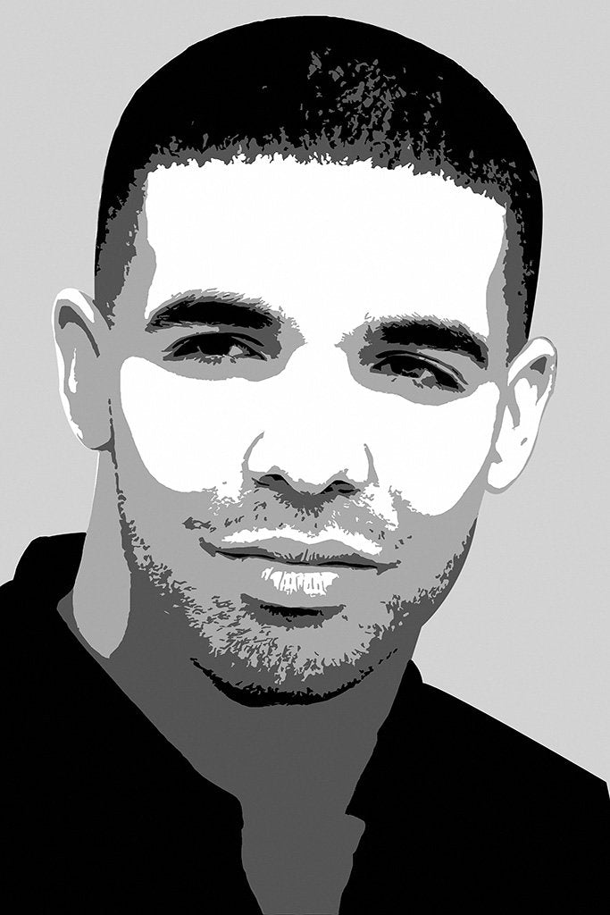 Drake Black and White Art Poster