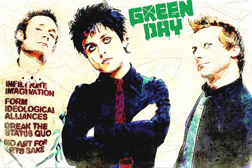 Green Day Fan Art Music Poster
