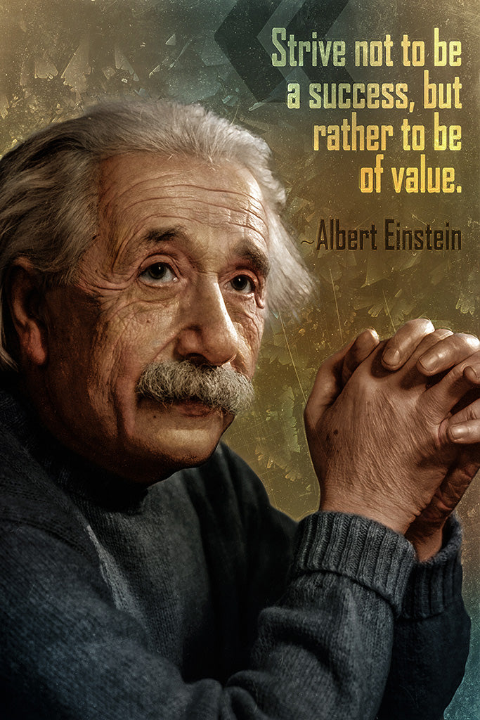 Albert Einstein Quote Strive Not To Be A Success Poster