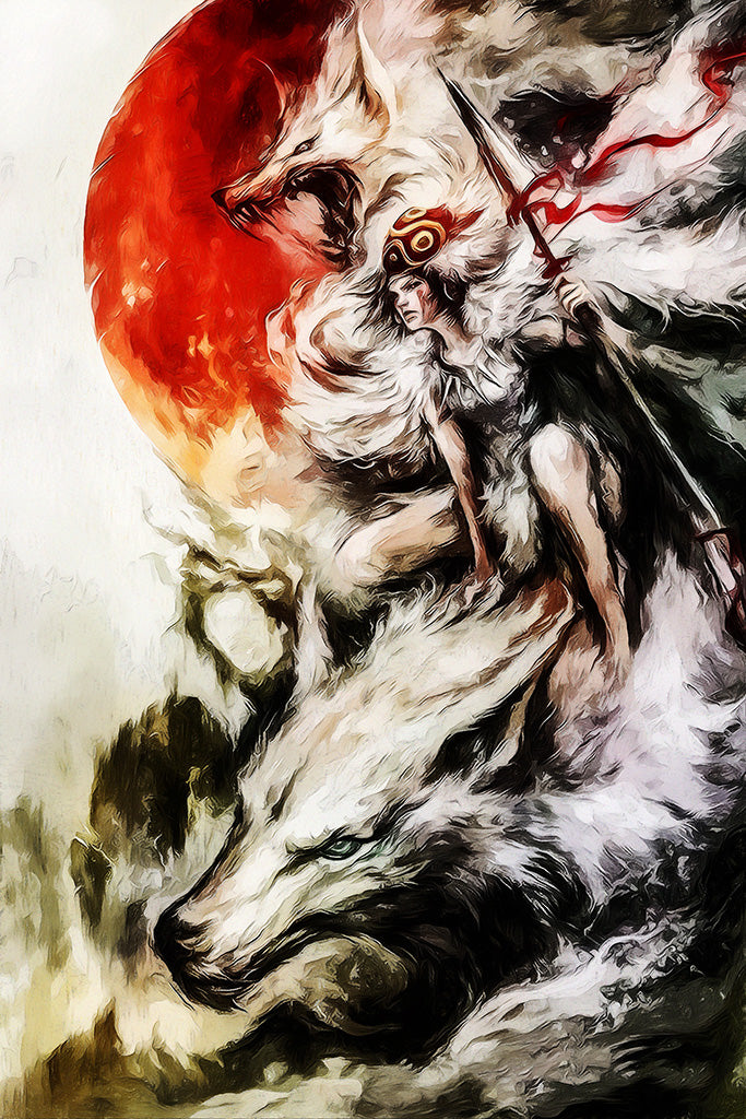 Mononoke Hime Anime Art Poster