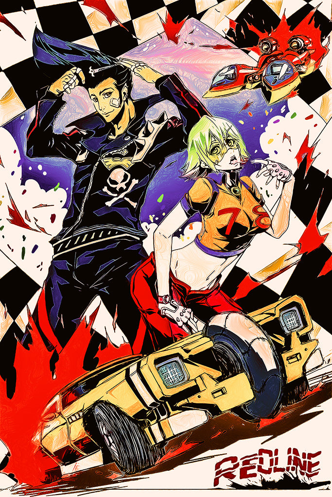 Redline Anime Art Poster