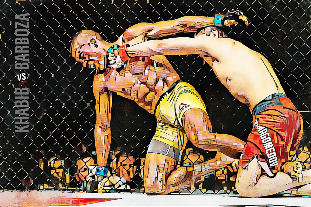 Khabib Nurmagomedov vs Edson Barboza MMA UFC Poster