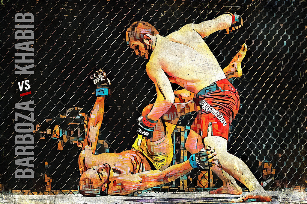 Khabib Nurmagomedov vs Edson Barboza MMA UFC Sport Poster