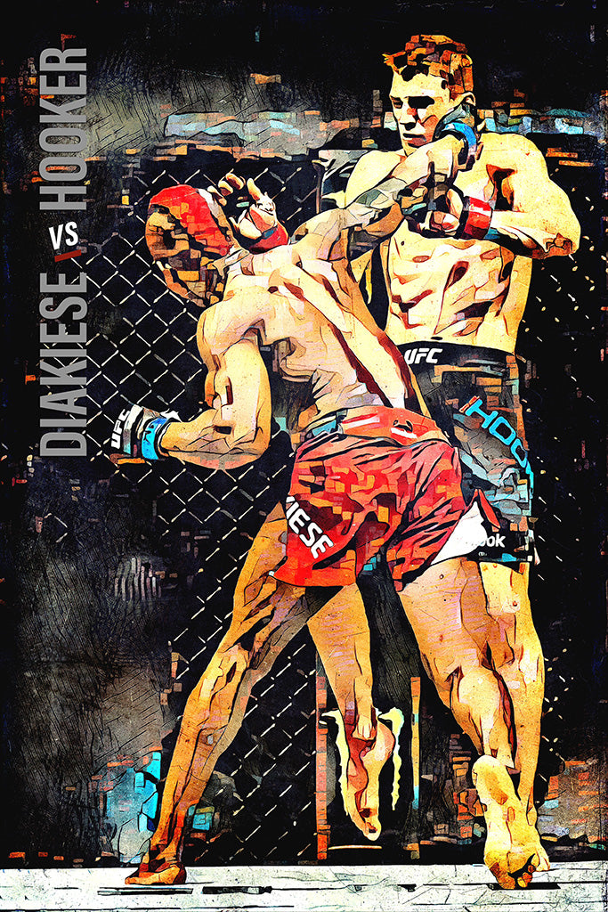 Dan Hooker vs Marc Diakiese MMA UFC Sport Poster