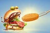 Burger Funny Kitchen Poster