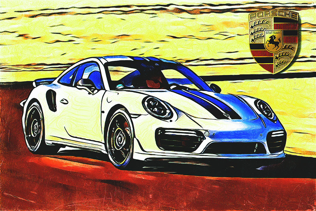 Porsche 911 Turbo S Sport Car Poster
