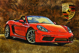 Porsche 718 Boxster Sport Car Poster