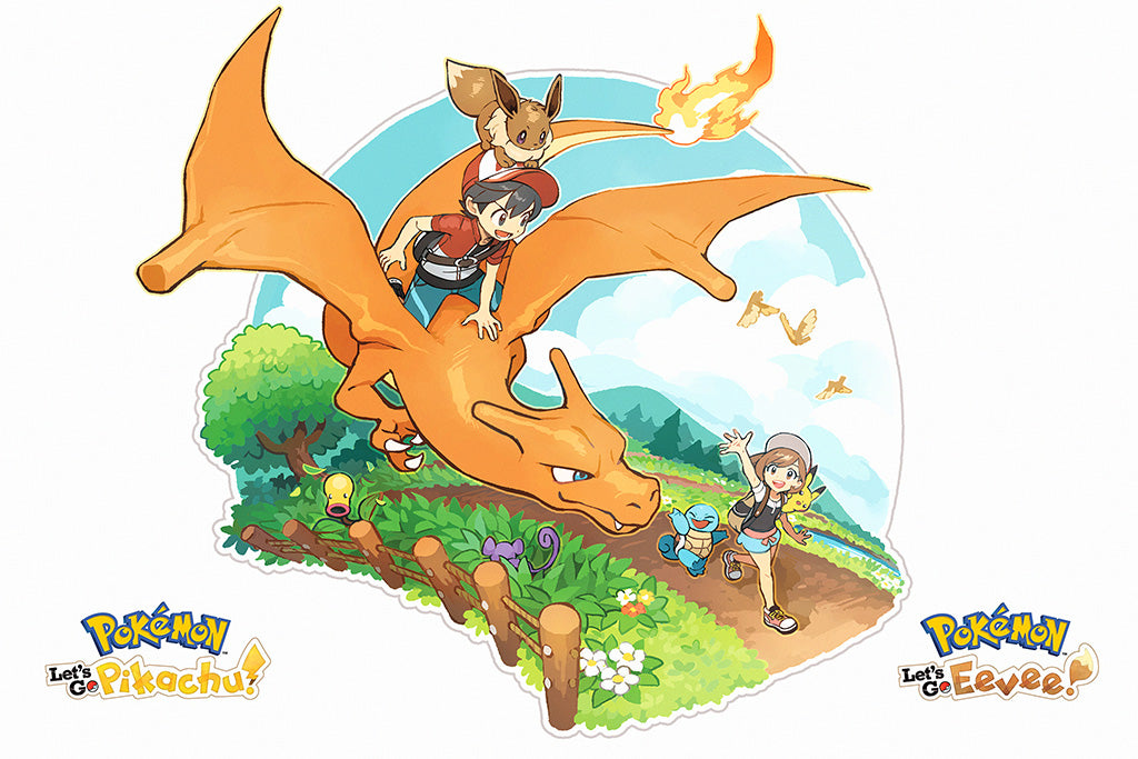 Pokemon Let’s Go, Pikachu!” and “Pokemon Let’s Go, Eevee! Video Game Poster