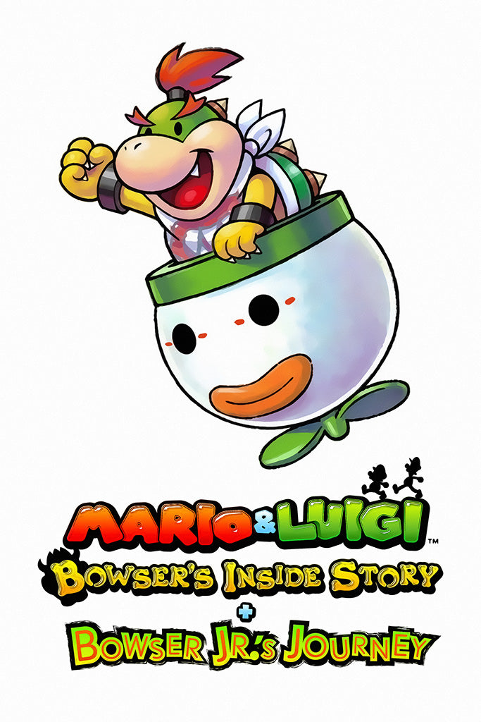 Mario And Luigi Bowser's Inside Story + Bowser Jr.'s Journey Video Game Poster