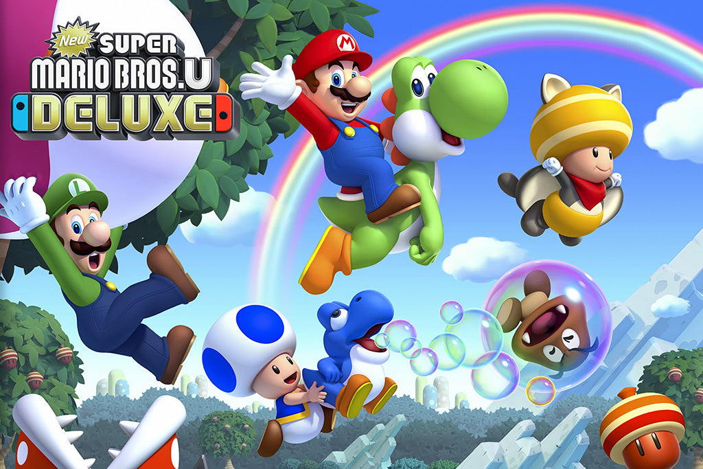 New Super Mario Bros U Deluxe Game Poster