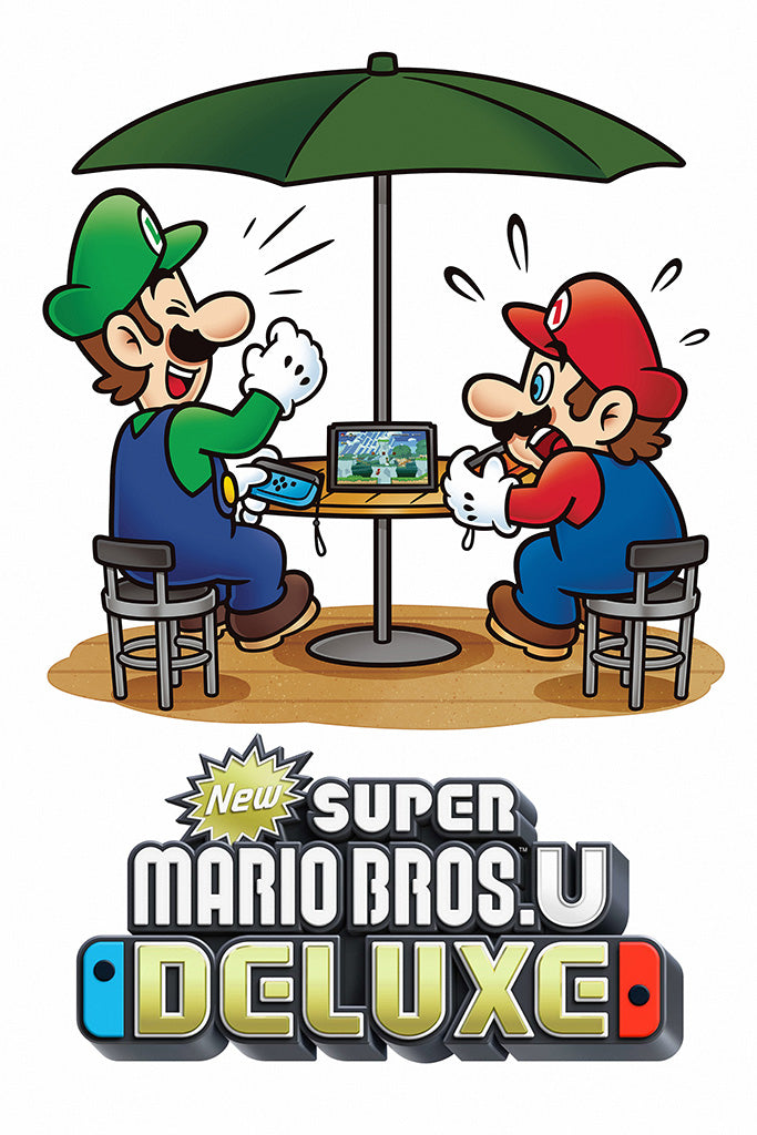 New Super Mario Bros U Deluxe Video Game Poster