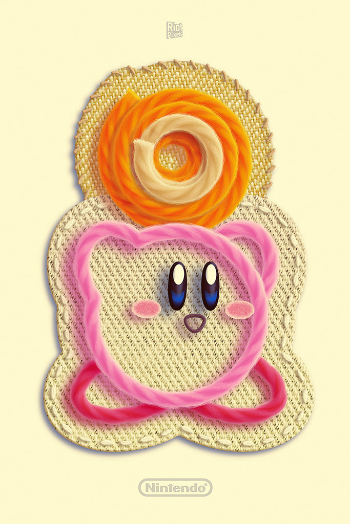 Kirby's Extra Epic Yarn Video Game Poster