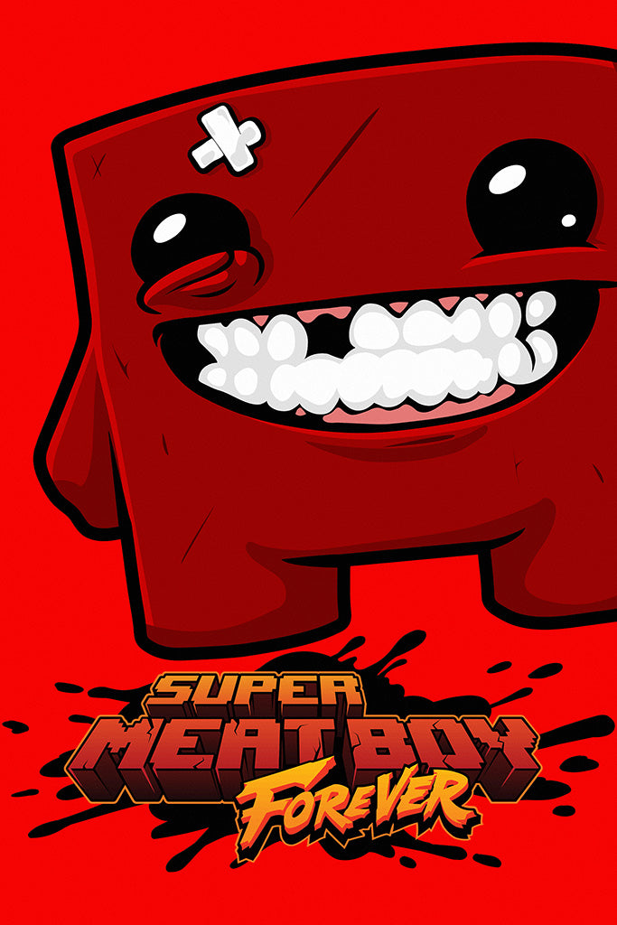 Super Meat Boy Forever Video Game Poster