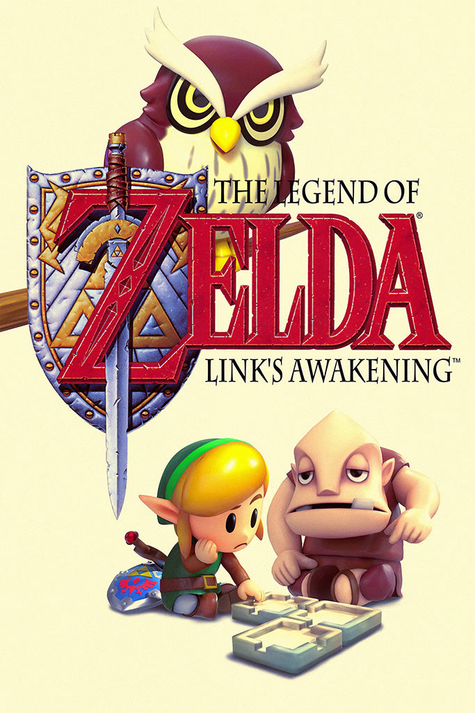 The Legend of Zelda Link’s Awakening Video Game Poster