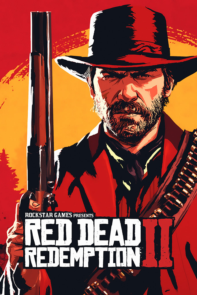 Big Poster Gamer Red Dead Redemption 2 LO01 Tamanho 90x60 cm